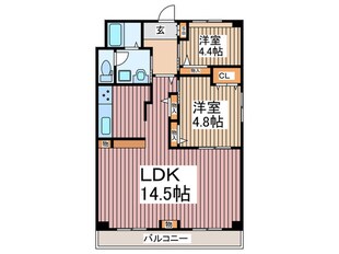 藤和草加ハイタウンB棟（713）の物件間取画像